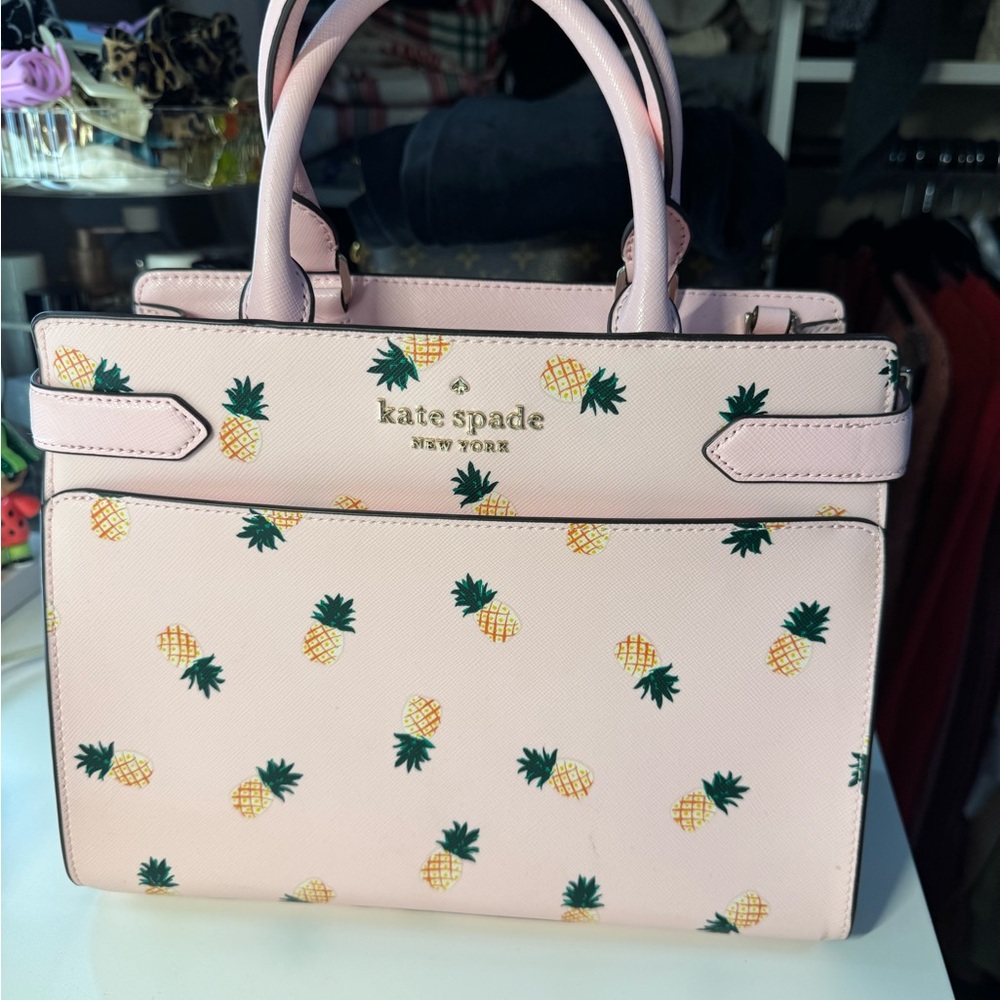 Kate Spade Pink Pineapple Print Small Purse